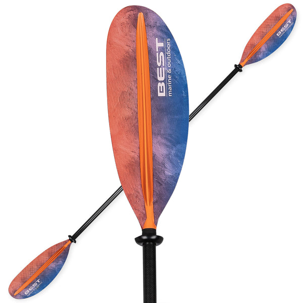  KERCO Angler Pro Carbon Fiber Kayak Fishing Paddle 260cm  (Orange) : Sports & Outdoors