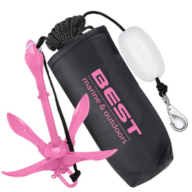 Best Marine and Outdoors Kayak Anchor, 3.5 Pound Anchor System Kit for Kayaks, Canoes, SUP Paddle Boards & Jet Skis, Fishing, Boating & Kayaking Accessories