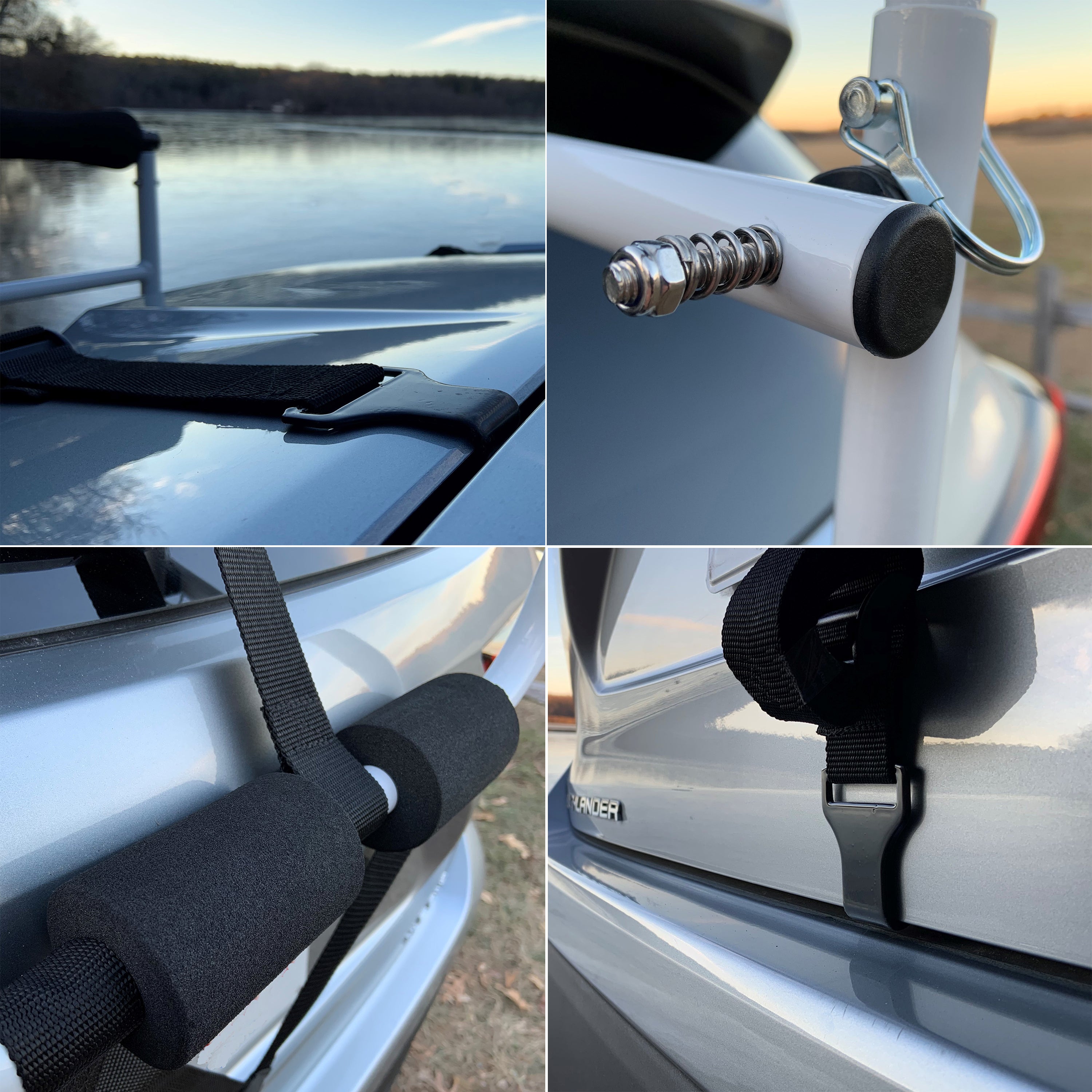 HUIMENG Kayak Roller - Load Assist Prevent Sideslip with Adjustable, Silver